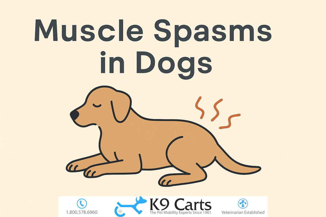Muscle spasms in dogs hind legs