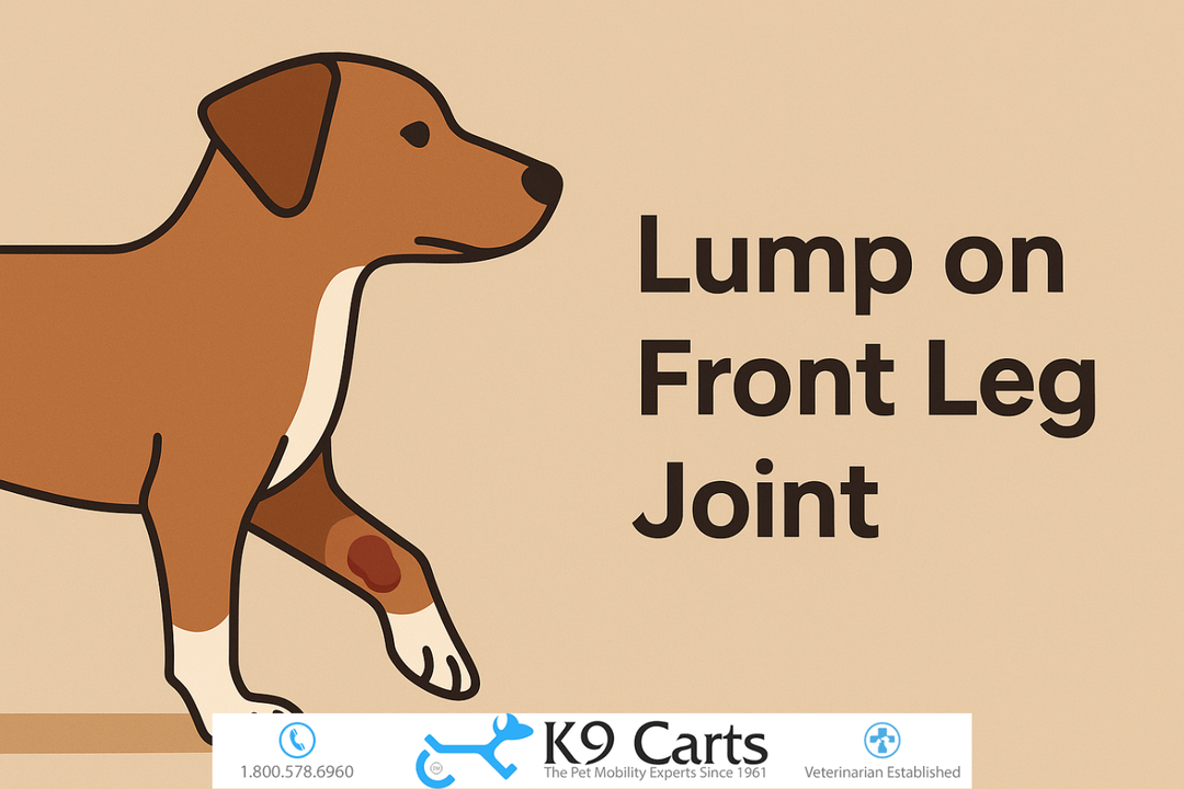 Osteosarcoma hard lump on dog's front leg joint