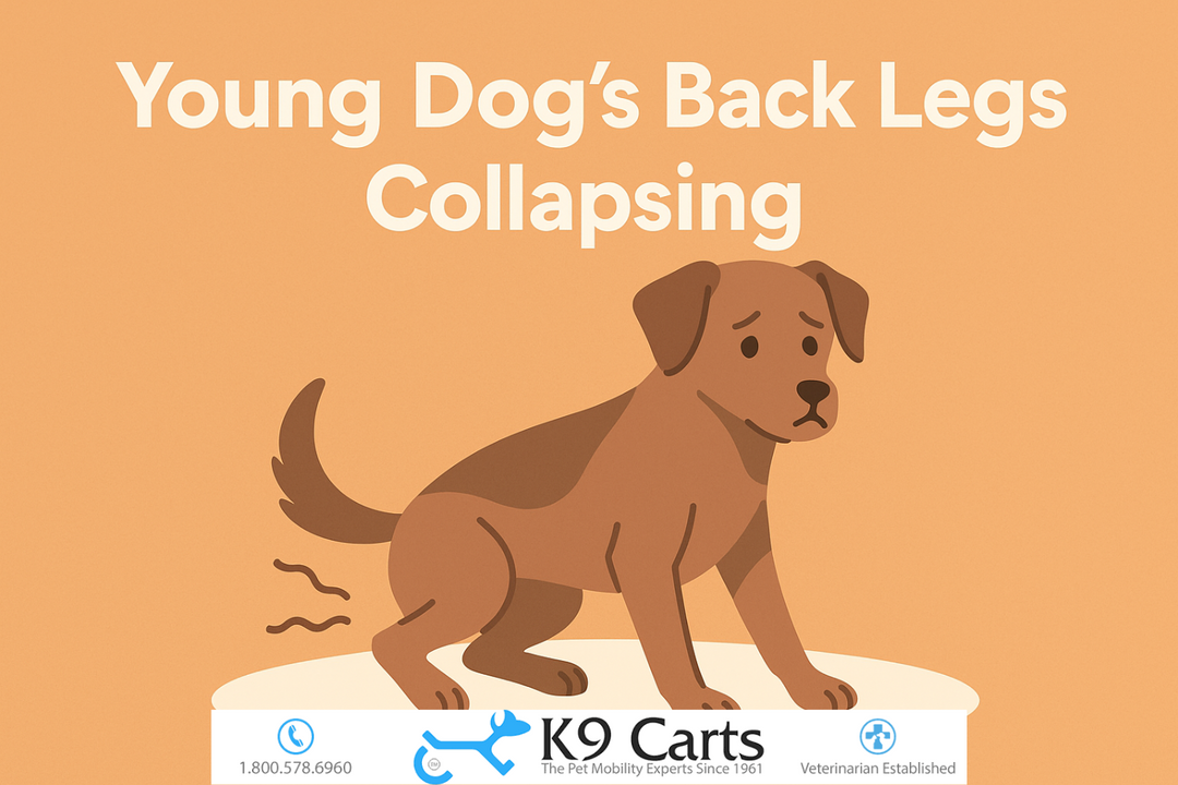 young dog back legs collapsing