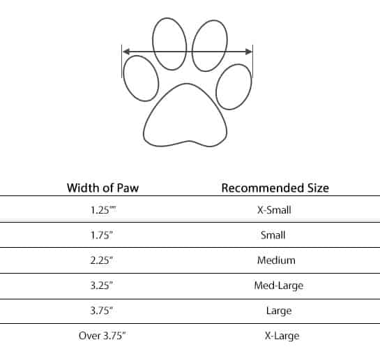 Walkaboot Dog Paw Measurement